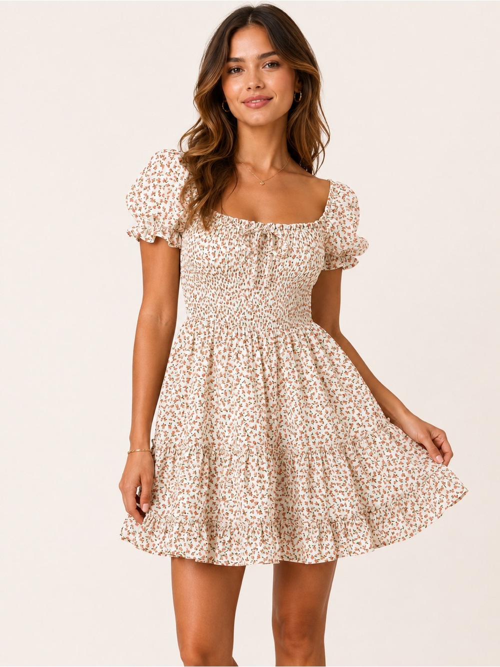 Petal + Pup Floral Puff Sleeve Mini Dress – Size US 8